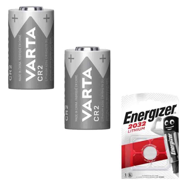 Batterier till Ajax FireProtect - 2st CR2 batteri och 1st 2032 knappcellsbatteri
