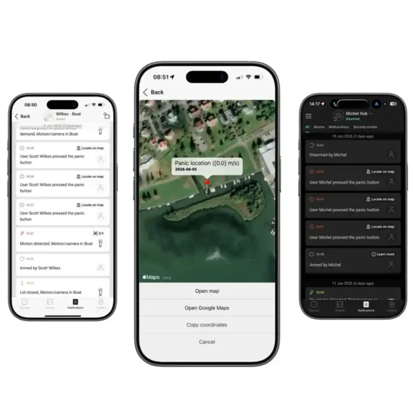 GPS för husbil och båt helt integrerat i larm - Båtlarm med GPS - Husbilslarm med GPS - Ajaxlarm